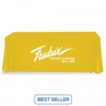 Yellow Table Throw 1 Color Logo Print 6 ft. or 8ft. ( 3-sided or 4-sided option)